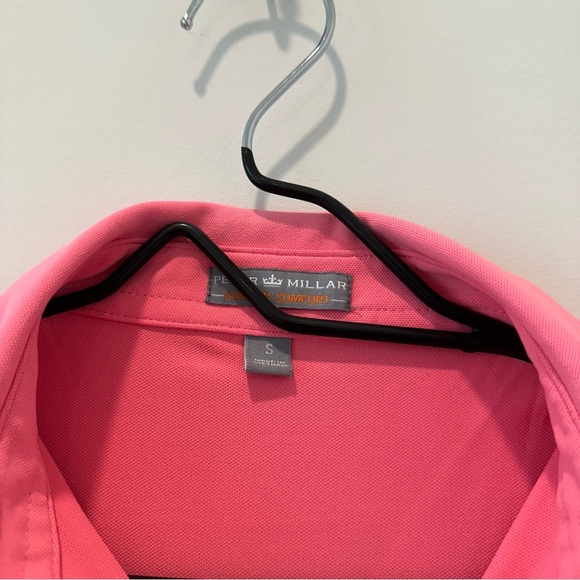 Peter Millar Pink Mens Golf Polo Hawaiian Shirt Floral Tiki Summer Comfort Small - Picture 5 of 9